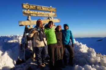 Michael, Ulrik, Gitte and Tine on top of Africa